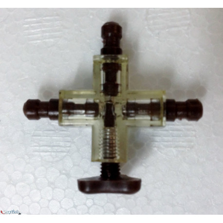 X avec robinet pour tuyau a air 4/6 mm