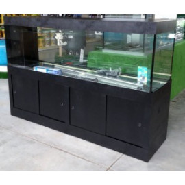 Aquarium vinyl noir 210 x 60 x 70 cm (12 mm) pompe+chauffage+2 leds