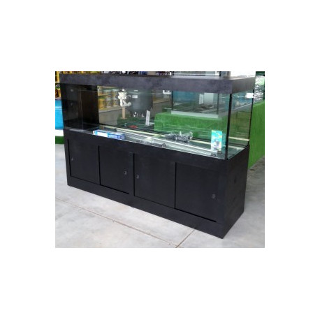 Aquarium vinyl noir 210 x 60 x 70 cm (12 mm) pompe+chauffage+2 leds