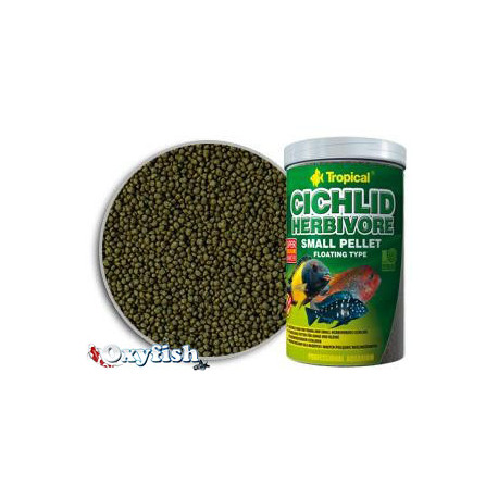 Cichlid herbivore small pellet - boite 250 ml