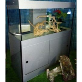 Aquarium equipe panama gris 120x50x60 + meuble