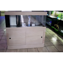 Aquarium + Meuble équipé 100 x 40 x 55 -- 220 litres -- Chêne Grisé