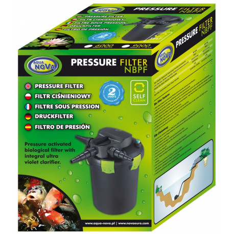 FILTRE PRESSION AVEC UV 9W AVEC SYSTÈME BACKWASH POUR BASSIN DE 3000 LITRES