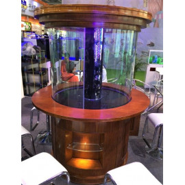 Aquarium cylindrique + meuble + filtre décantation - 700 litres diam.100 cm