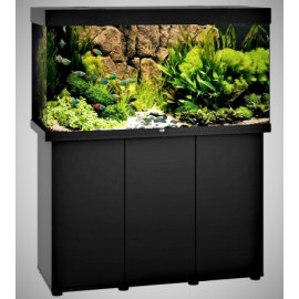 AQUARIUM + MEUBLE NOIR JUWEL RIO 350 LITRES -LED 2 X 31W - 121 x 51 x 66 cm (h 146cm)