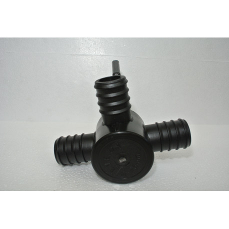 Robinet 3 voies 19/27 mm pour tuyau flexible