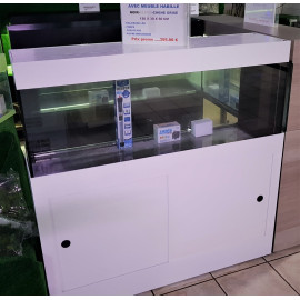 Aquarium + Meuble équipé 100 x 40 x 55 -- 220 litres -- Chêne Grisé