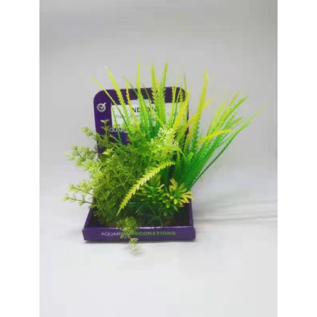 Plante plastique sur socle 13 x 8 x 12cm (YS-40111)