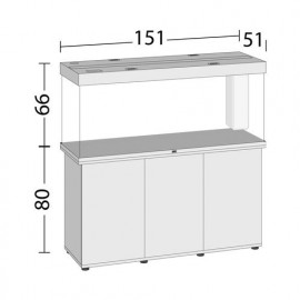 AQUARIUM + MEUBLE JUWEL RIO 450 LITRES - LED 2 X 31W - BLANC - 151 x 51 cm