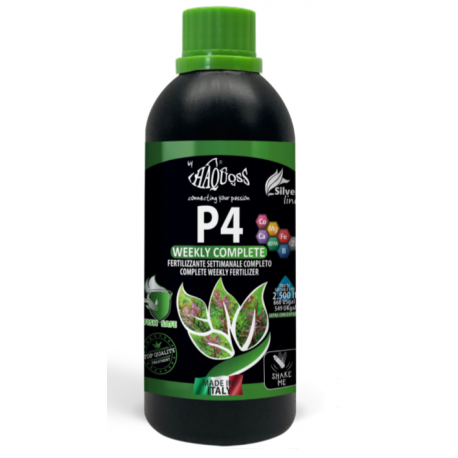 P4 WEEKLY COMPLETE - Engrais complet pour plantes d'aquarium - 100 ml (10ml/100L)