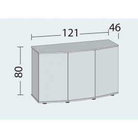 AQUARIUM + MEUBLE JUWEL VISION 260 LED - 260L - BLANC - 121 x 46 x 144 cm