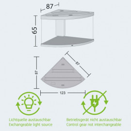 AQUARIUM + MEUBLE JUWEL TRIGON 350 LED - 350L - BLANC - 123 x 87 x 145 cm