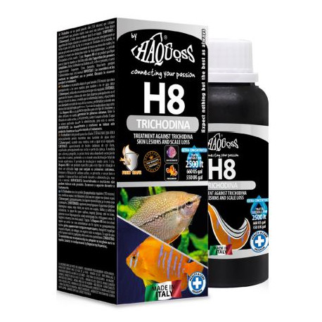 H8 TRICHODINA - Produit contre la Trichodina - 100ml (1ml/25L)