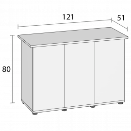 MEUBLE JUWEL SBX POUR RIO 350 LITRES - CHENE CLAIR - 121 x 51 x 80 cm