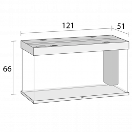 AQUARIUM JUWEL RIO 350 LED - 350L - BLANC - 121 x 51x 66 cm