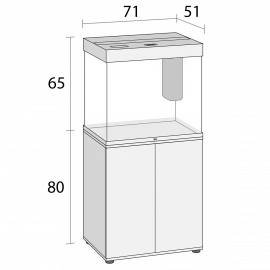 AQUARIUM + MEUBLE JUWEL LIDO 200 LED - 200L - CHENE CLAIR - 71 x 51 x 145 cm