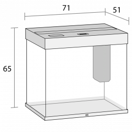 AQUARIUM JUWEL LIDO 200 LED - 200L - CHENE CLAIR - 71 x 51 x 65 cm