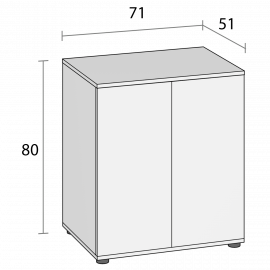 MEUBLE SBX JUWEL POUR LIDO 200 LITRES - NOIR - 71 x 51 x 80 cm