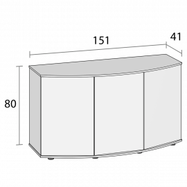 MEUBLE SBX JUWEL POUR VISION 450 LITRES - BLANC - 151 x 61 x 80 cm