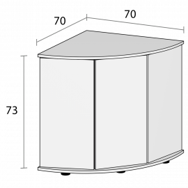 Meuble SBX JUWEL POUR TRIGON 190 LITRES - BLANC - 98.5 x 70 x 73 cm