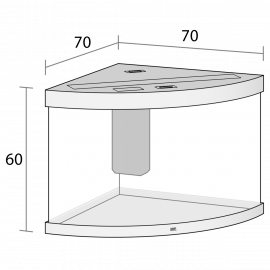 AQUARIUM JUWEL TRIGON 190 LED CHENE CLAIR - 190L- 98.5 x 70 x 60 cm