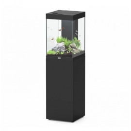 AQUARIUM + MEUBLE AQUA TOWER SET 96 LED PRO NOIR - 40 x 40 x 145 cm