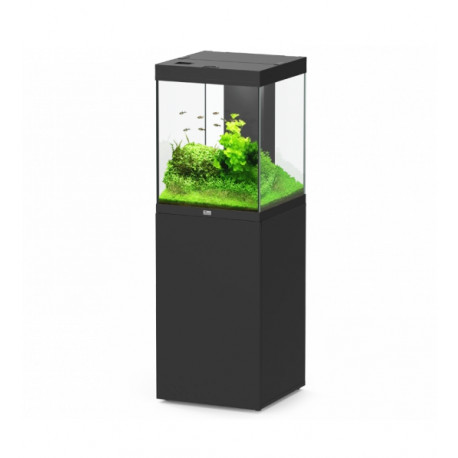 AQUARIUM + MEUBLE AQUA TOWER SET 163 LED PRO NOIR - 50 x 50 x 150 cm