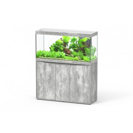 AQUARIUM + MEUBLE SPLENDID 120 BETON - 240L - 120,4 x 40 x 61,1 cm