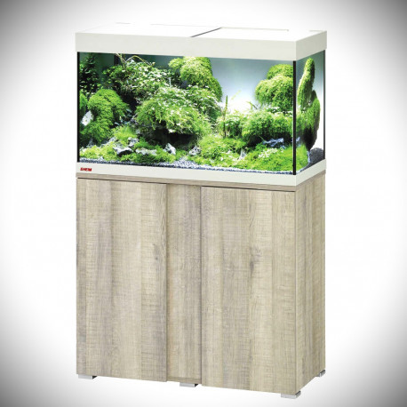 Aquarium + Meuble Eheim VIVALINE COMPLET - LED 1 x 13w - 126 L -  81 x 36 x 119cm - CHENE GRIS