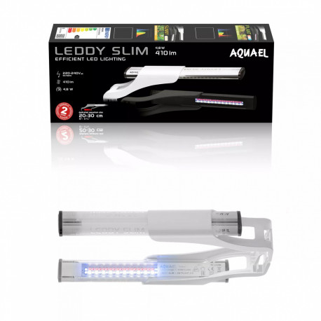 Tube LED LEDDY SLIM PLANT 4.8W - pour aquarium de 20 à 30 cm (Coloris blanc)
