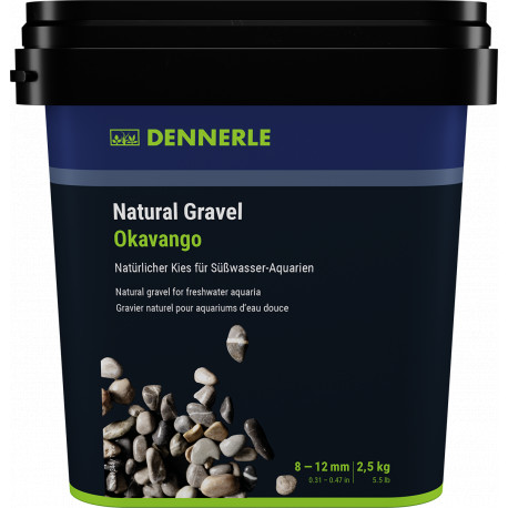 Gravier NATURAL GRAVEL OKAVANGO 8-12 mm - Seau de 2.5 kg