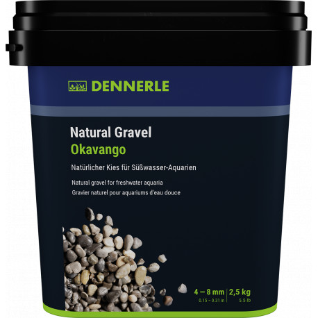 Gravier NATURAL GRAVEL OKAVANGO 4-8 mm - Seau de 2.5 kg