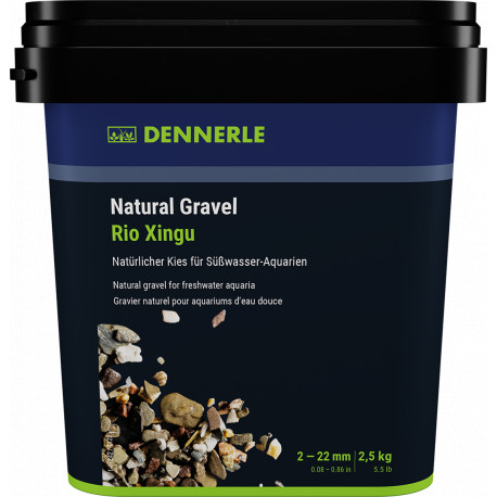 Gravier NATURAL GRAVEL RIO XINGU 2-22 mm - Seau de 2.5 kg