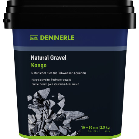 Gravier NATURAL GRAVEL KONGO 10-30 mm - Seau de 2.5 kg